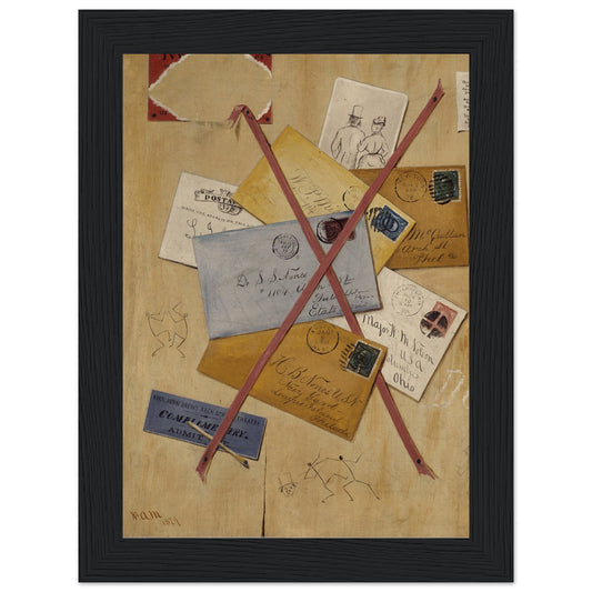 'Pin Board' 5x7 inches - Museum-Quality acid Free Matte Paper (Black Wooden Framed) Poster - Free Shipping in Canada