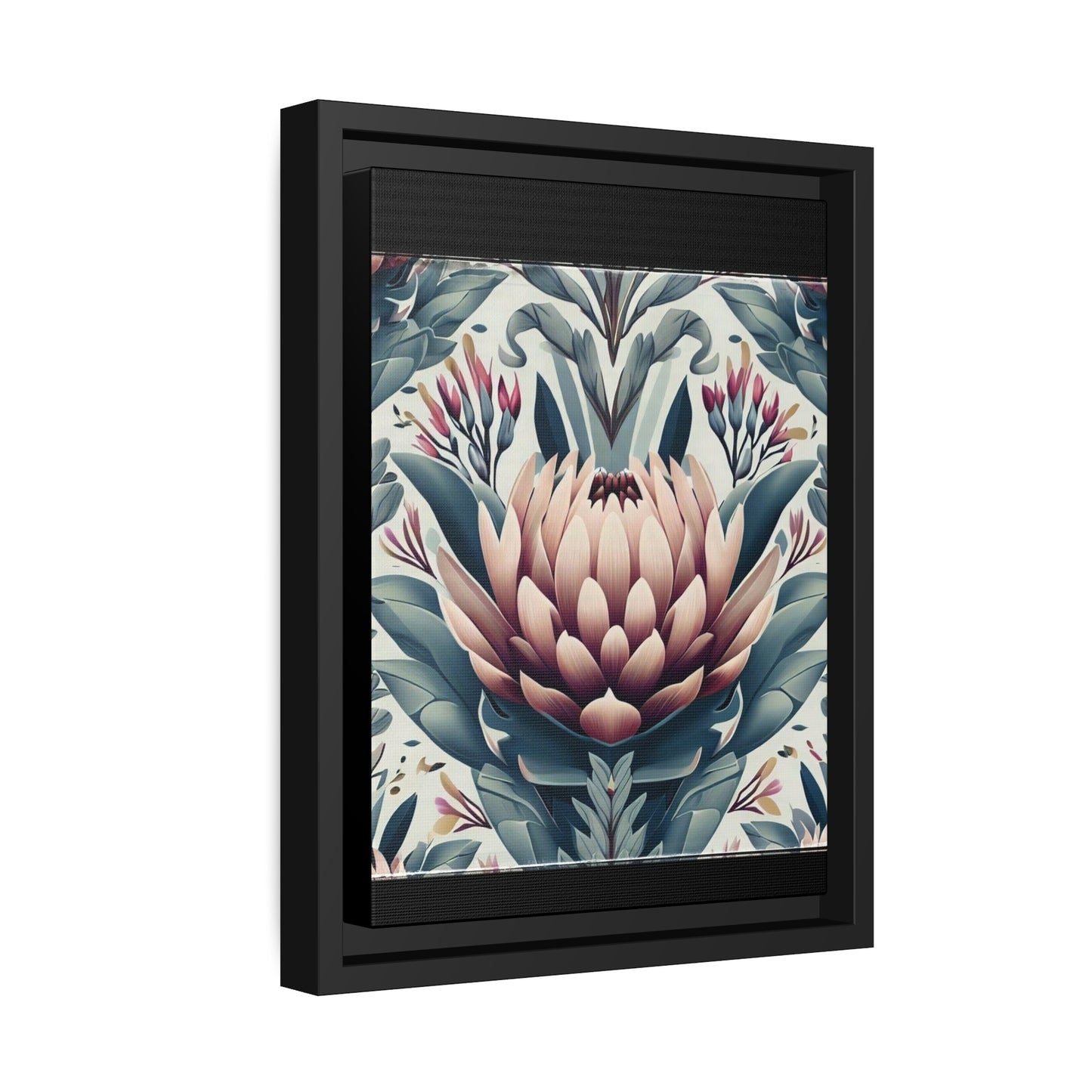 'Oh So Morrisica' - Matte Canvas Museum Art Print - Black Wooden Frame 14 x 14 inches