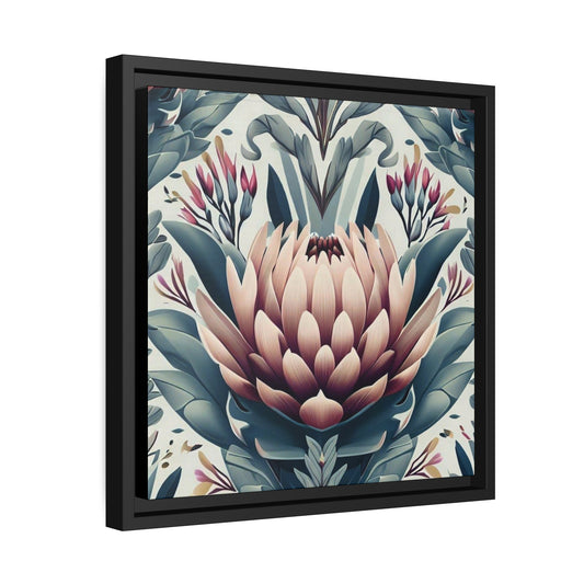 'Oh So Morrisica'  - Matte Canvas Museum Art Print -  Black Wooden Frame 14 x 14 inches