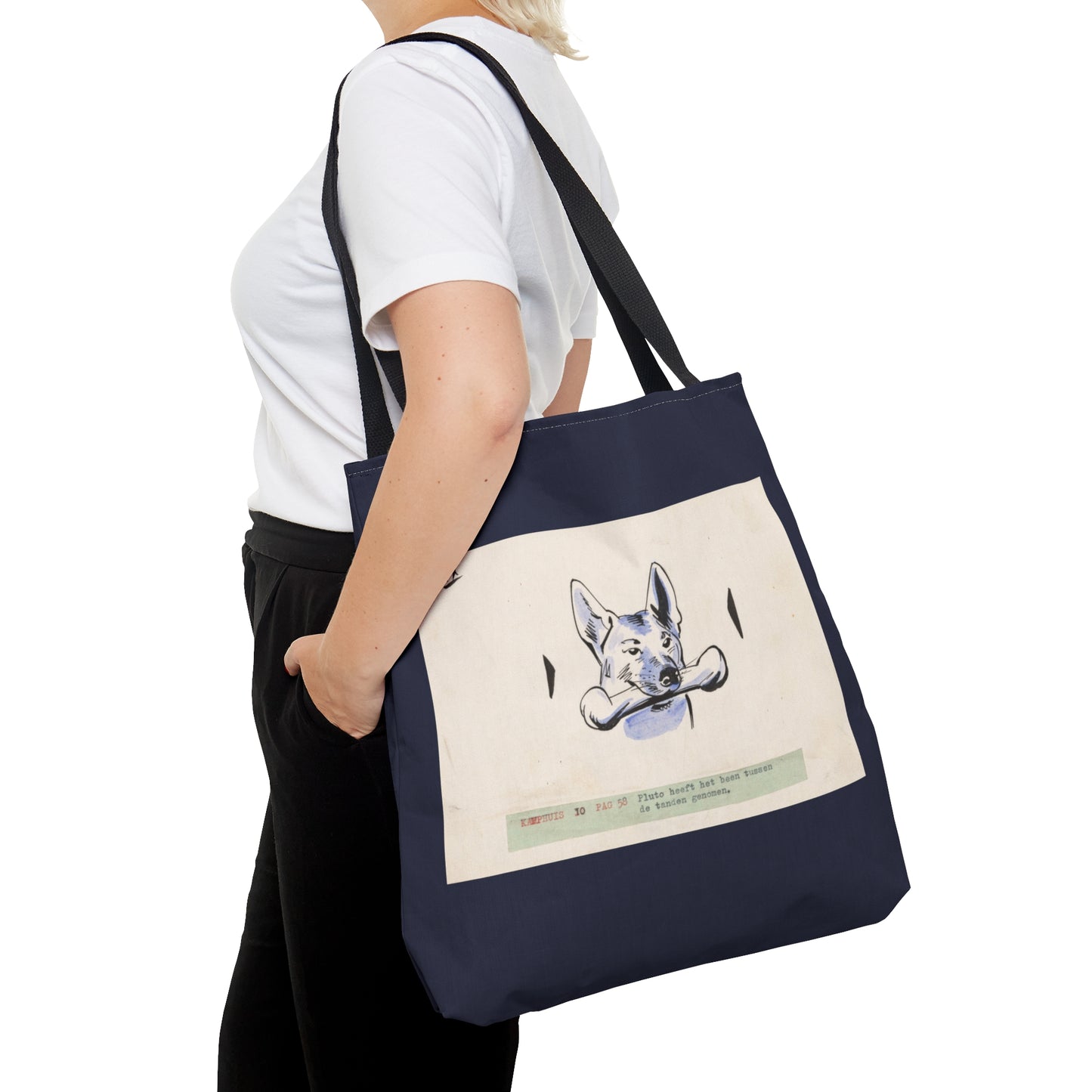 Dog and Bone - Large Tote Bag by Fjarils