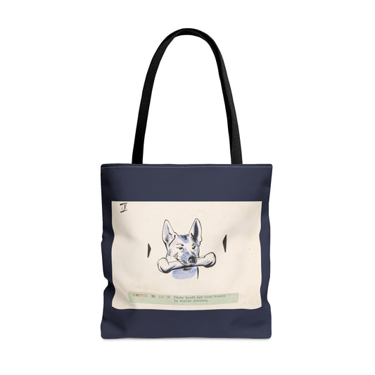 Dog and Bone - Large Tote Bag by Fjarils