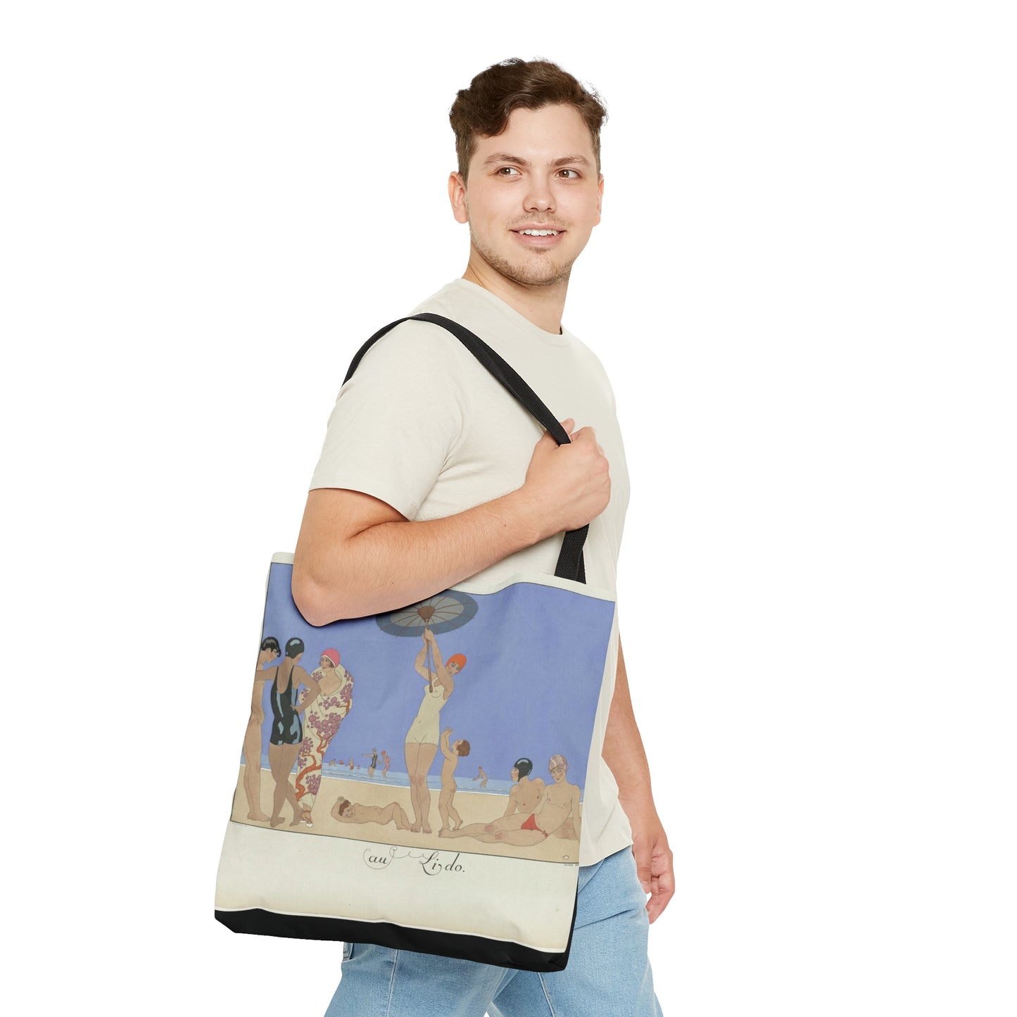 'On the Beach, 1924' - Large Tote Bag