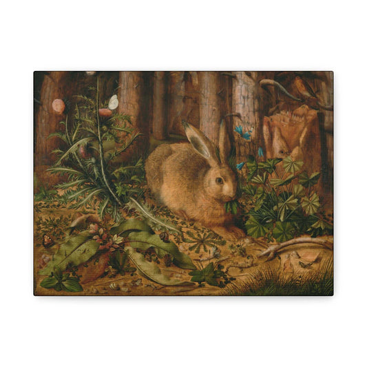 'Forest Bunny' Matte Canvas, Stretched 12 x 9 inches x 1.25" (Unframed - Ready to Hang)