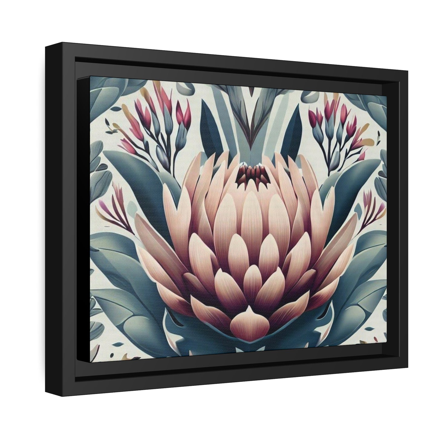 'Oh So Morrisica' - Matte Canvas Museum Art Print - Black Wooden Frame 14 x 14 inches