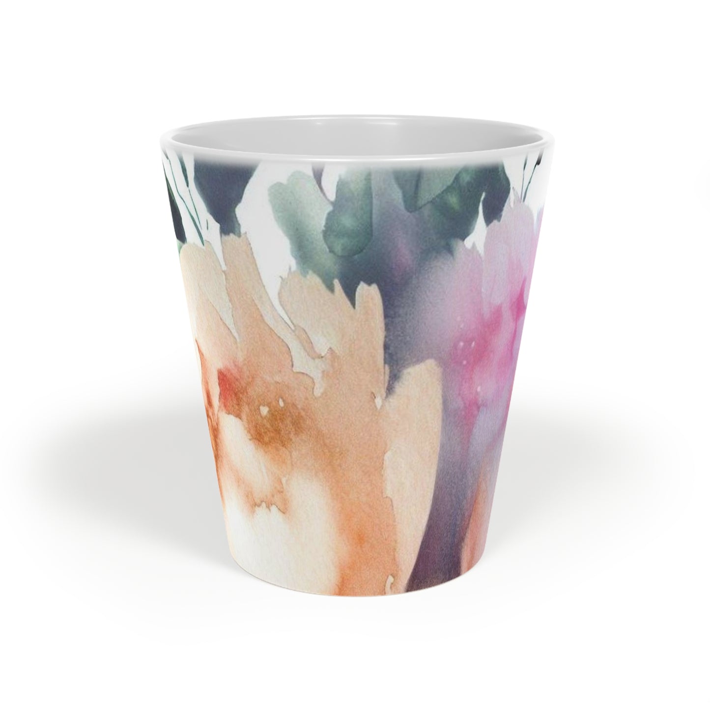 'Watercolour Bouquet' Latte Mug, 12oz - Free Shipping in Canada