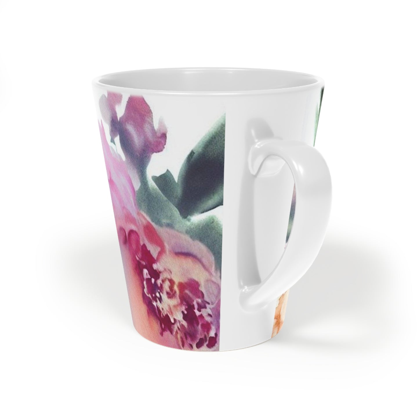 'Watercolour Bouquet' Latte Mug, 12oz - Free Shipping in Canada