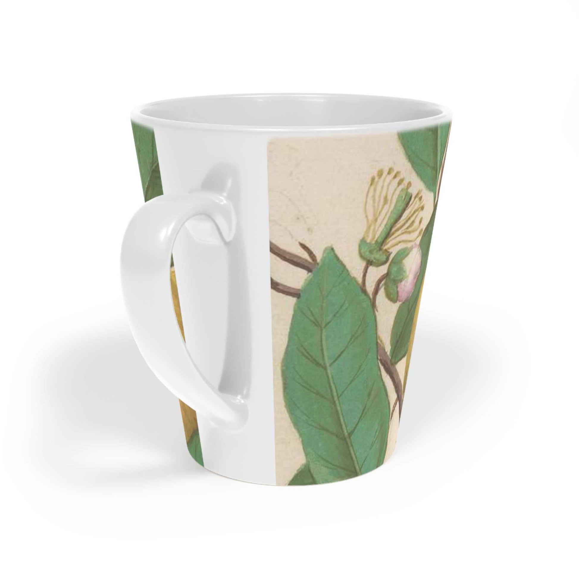 'Lemon Tree' Latte Mug, 12oz Scratch resistant white ceramic with c shaped handle - Free standard Shipping in Canada