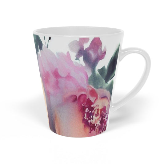 'Watercolour Bouquet' Latte Mug, 12oz - Free Shipping in Canada