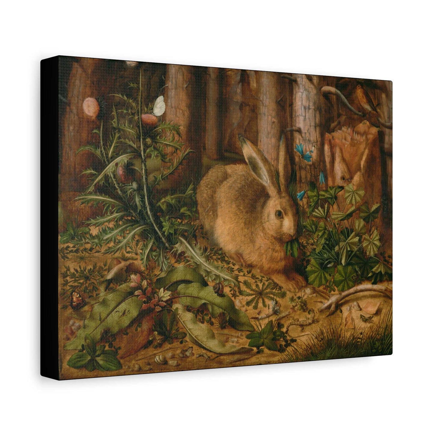 'Forest Bunny' Matte Canvas, Stretched 12 x 9 inches x 1.25" (Unframed - Ready to Hang)