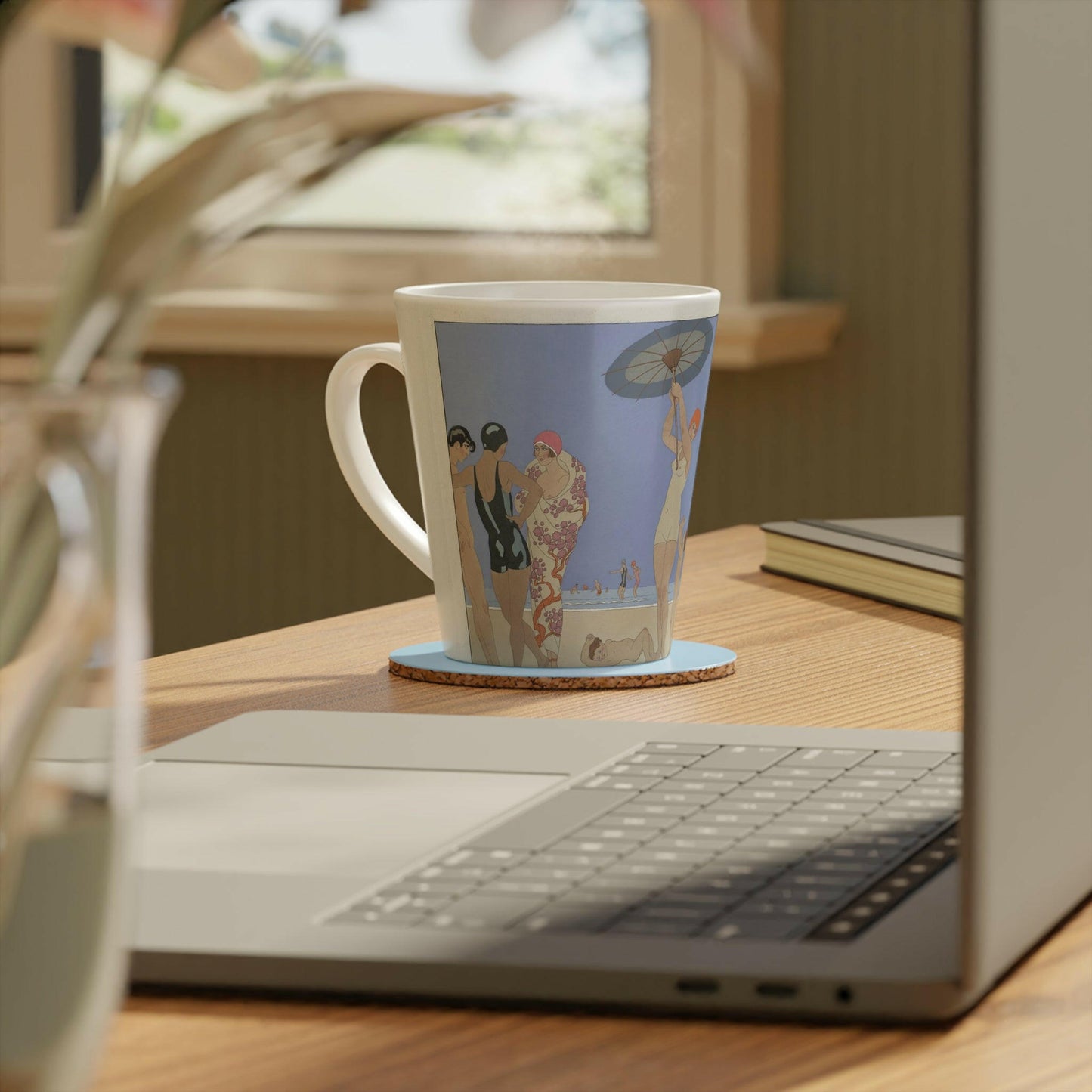 'On The Beach, 1924' - Latte Mug, 12oz - Free Shipping in Canada