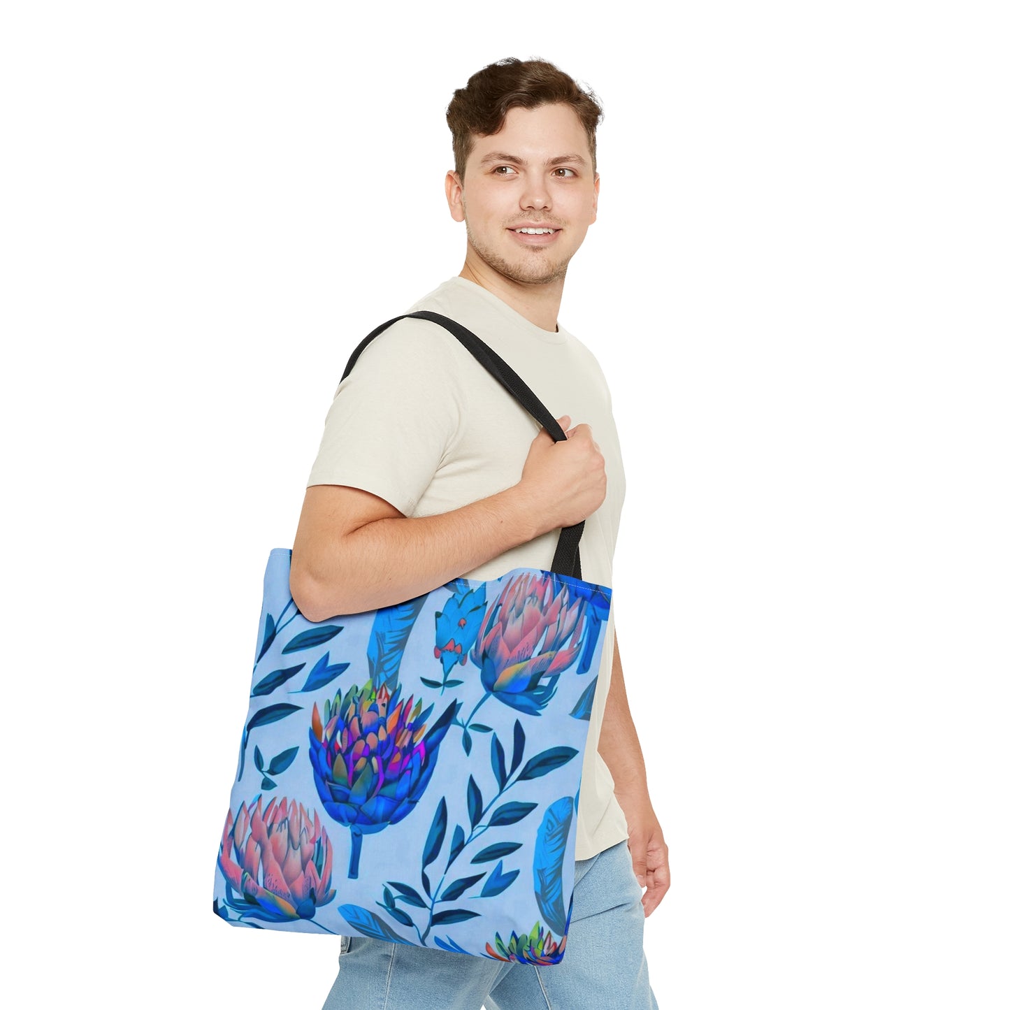 Large 'Protea Supa Brite' Tote Bag by Fjarils Design
