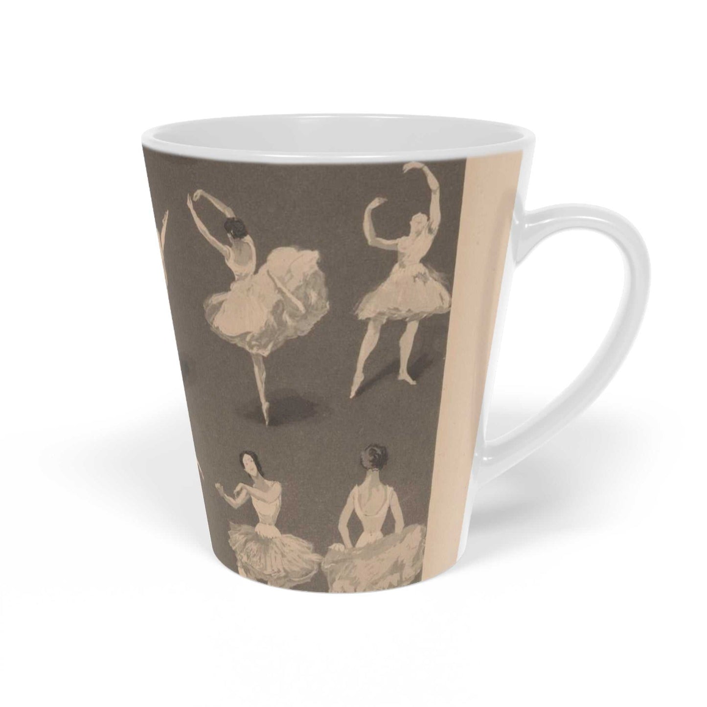 c c shaped handle 12oz - scratch resistant 'Ballet dancers' Latte Mug, 12oz - Free shipping in Canada