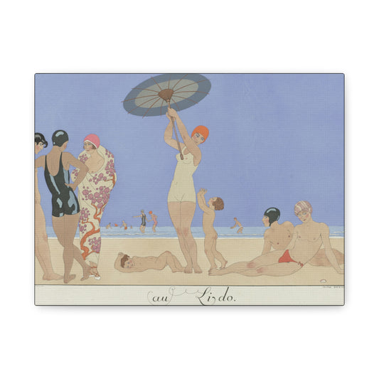 'On the Beach 1924'  Matte Canvas, Stretched, 12 x 9 inches 1.25" depth                                         (Unframed - Ready to hang)