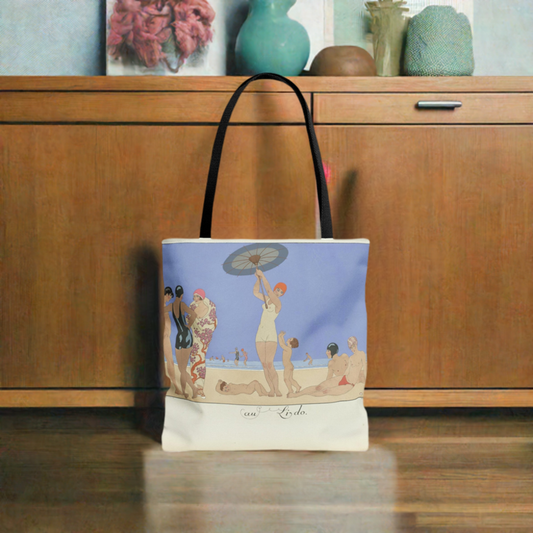 'On the Beach, 1924' - Large Tote Bag
