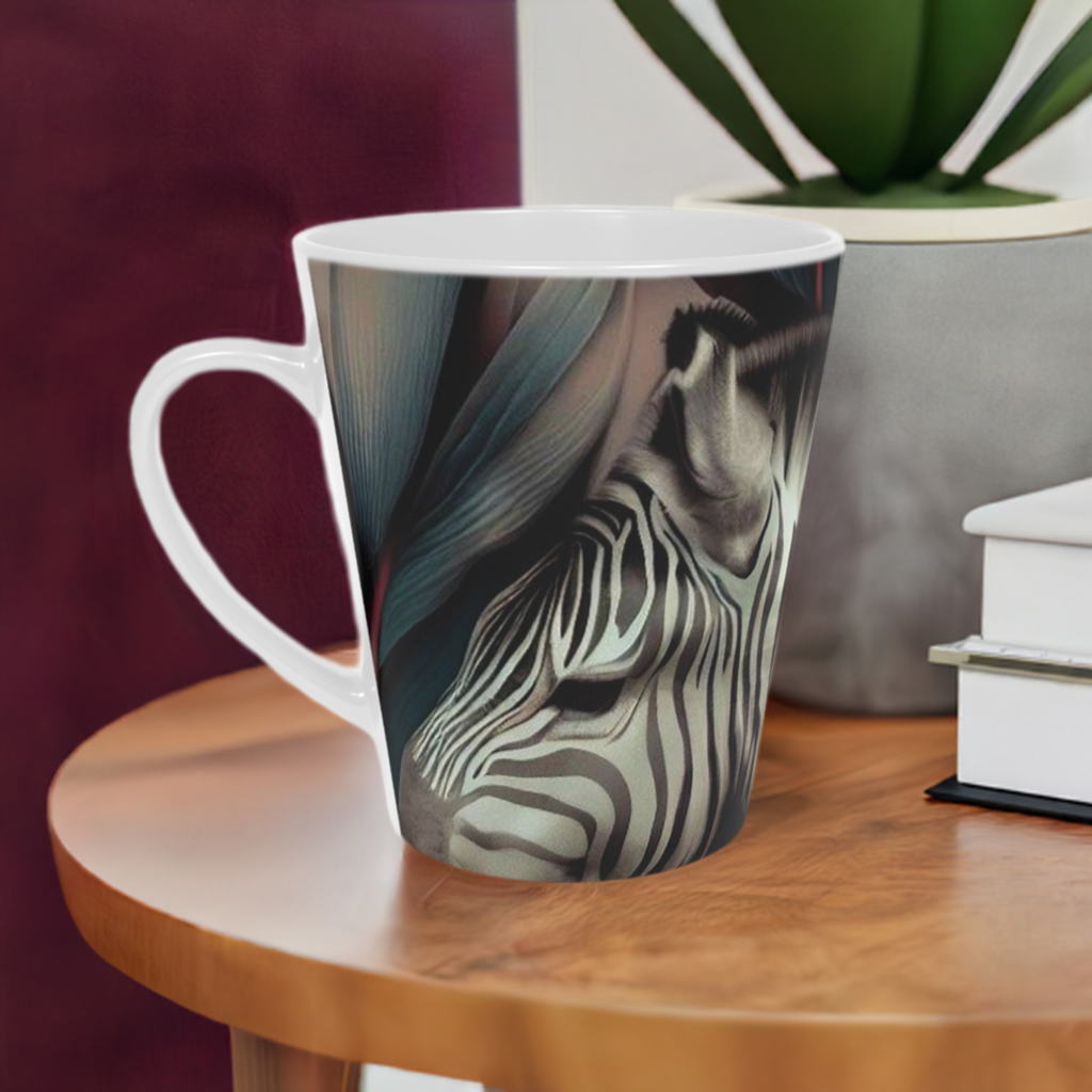 'Zebra Incognito' Latte Mug, 12oz - Free Shipping in Canada
