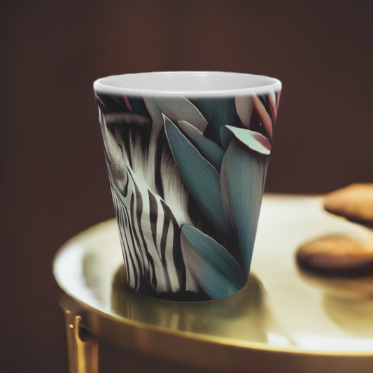 'Zebra Incognito' Latte Mug, 12oz - Free Shipping in Canada