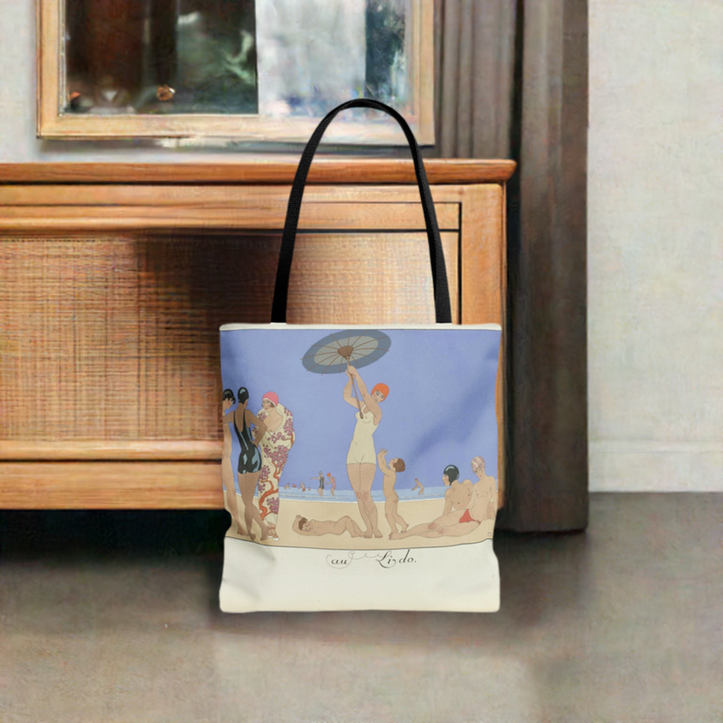 'On the Beach, 1924' - Large Tote Bag