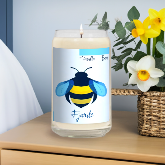 Bee - Vanilla Bean - 13.75 Ounce - Soy Wax - 60 Hour Candle - Free Shipping in Canada