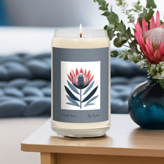 Wild Protea - Vanilla Bean - 13.75 ounce Soy Wax - 60 hour Candle - Free Shipping in Canada