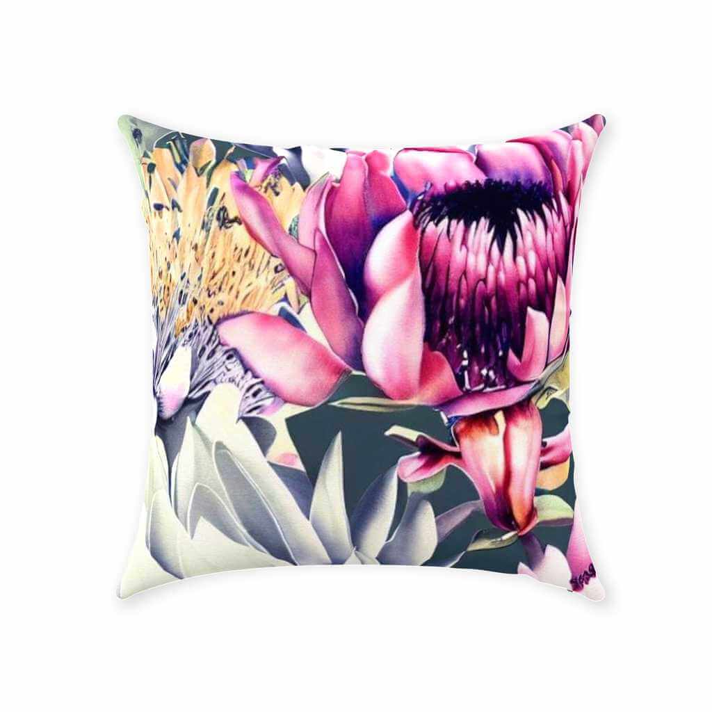 Bright Floral patterned ceramic Latte Mug with c shaped handle 12oz - scratch resistant 'Africa Blooms' Throw Pillow 16 x 16 inches Cotton Twill - Free Shipping in Canada Africa Blooms Pillow mug Fjarils Fjarils Home page mug