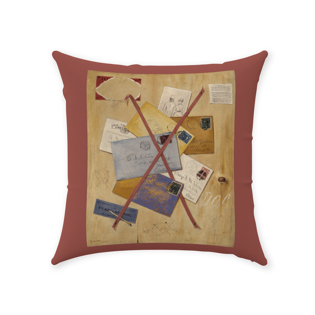 'Pinboard' Throw Pillow 16 x 16 inch Cotton Twill - Shipping Included in Canada