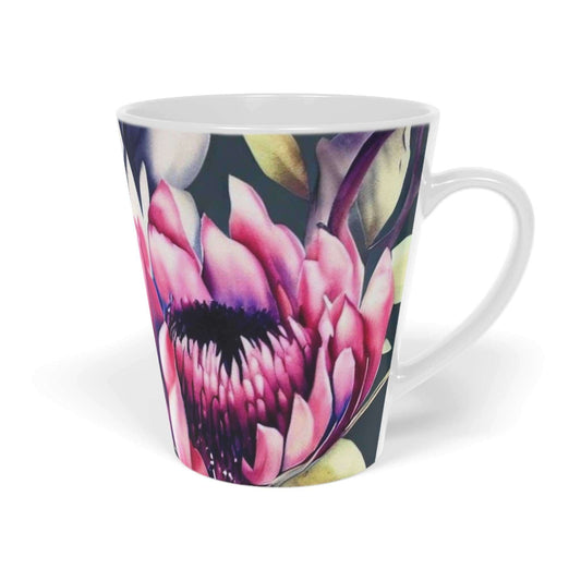 Bright Floral patterned ceramic Latte Mug with c shaped handle 12oz - scratch resistant 'Africa Blooms' Latte Mug, 12oz - Free Shipping in Canada Africa Blooms Mug mug Fjarils Fjarils Home page mug