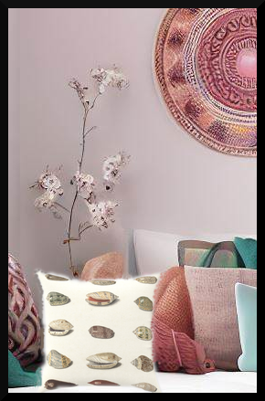 'Shells' Throw Pillow 16 x 16 inches Cotton Twill  - Free Shipping in Canada