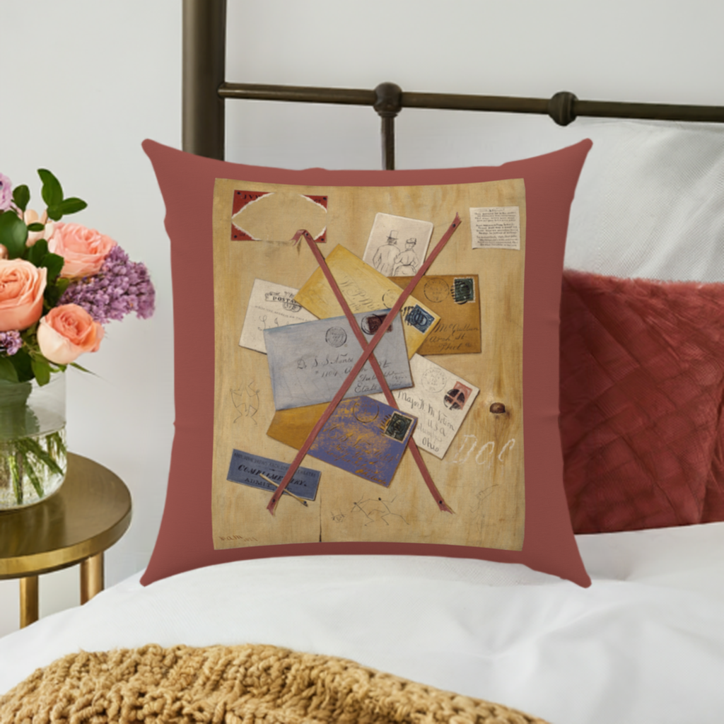 'Pinboard' Throw Pillow 16 x 16 inch Cotton Twill - Shipping Included in Canada