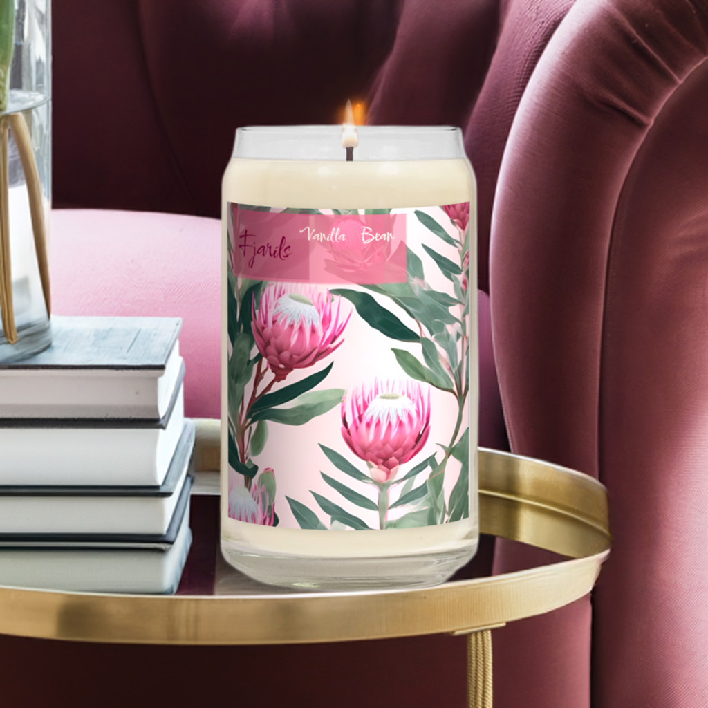 Proteas - Vanilla Bean - 13.75 Ounce - Soy Wax - 60 Hour Candle - Vanilla Bean - Free Shipping in Canada