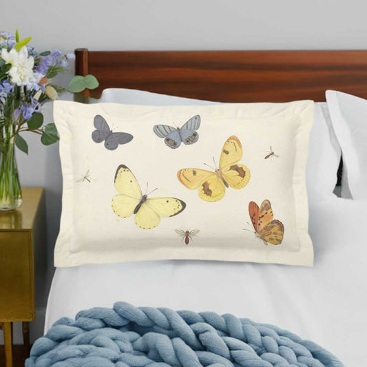 'Butterflies' Microfiber Pillow Sham 20 '' x 30'' with 2'' Flange - Free Shipping in Canada Africa Blooms Pillow Sham