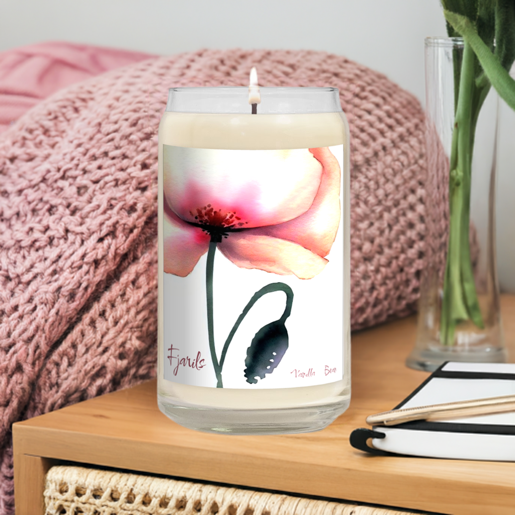 Poppy and Pod - 13.75 Ounce - Soy Wax - 60 Hour Candle - Free Shipping in Canada