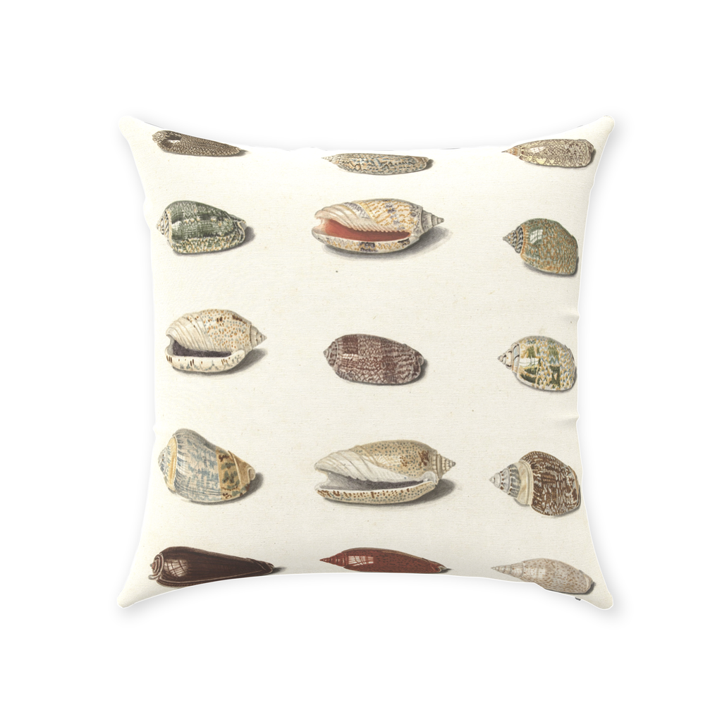 'Shells' Throw Pillow 16 x 16 inches Cotton Twill  - Free Shipping in Canada
